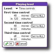 Time controls levels